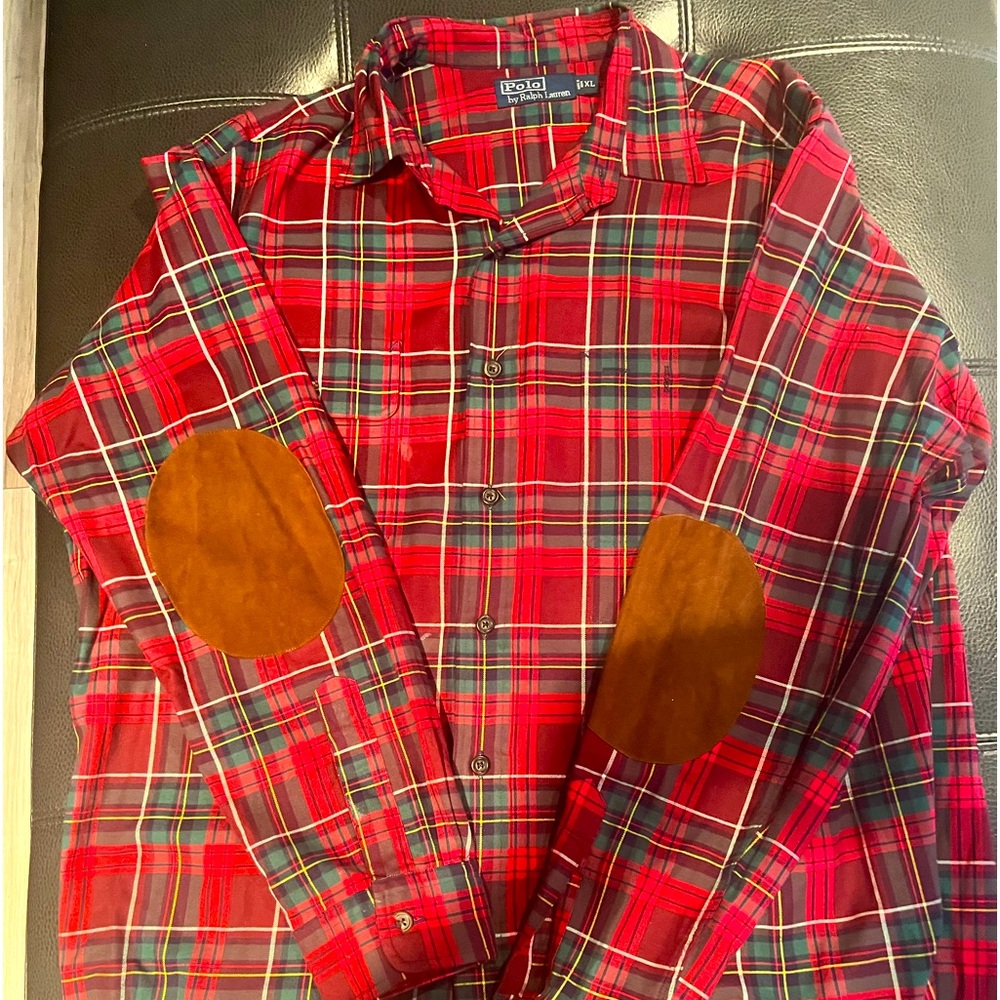 Men’s polo plaid button up